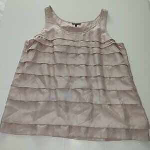 EILEEN FISHER Woman's 100% Silk Sleeveless Blouse Size L Used